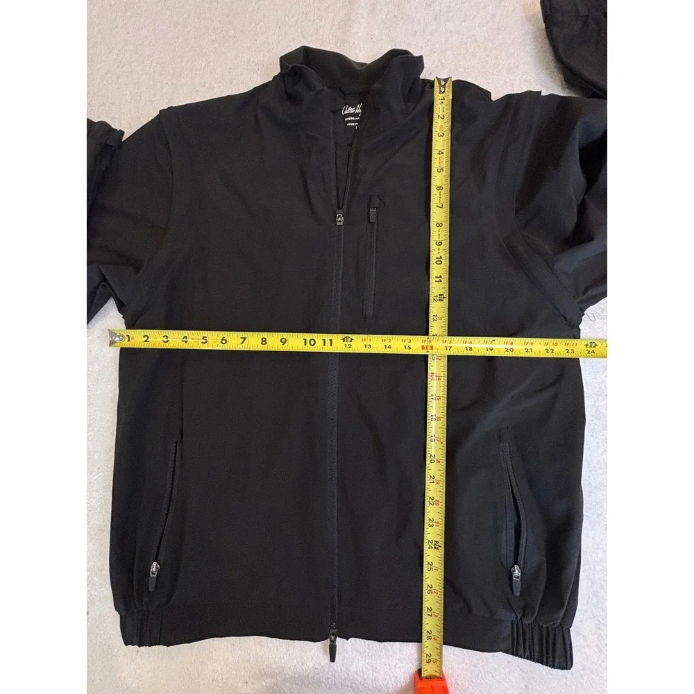 Walter Hagen Hydro Halt Mens Golf Jacket Convertible Zip Off Sleeve Black Large